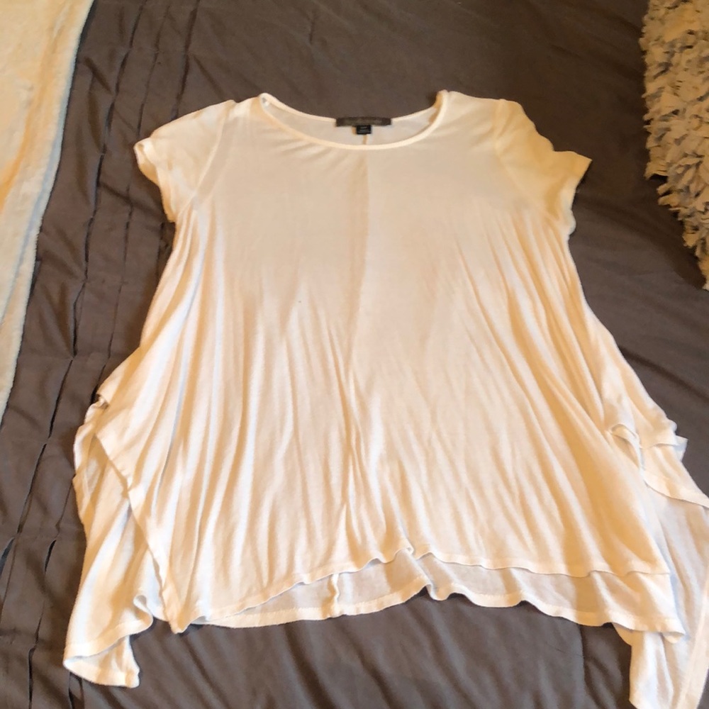 finn and clover white flowy shirt